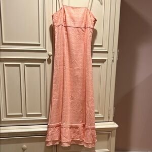 Elegant Peach Spaghetti Strap Dress